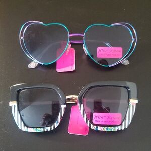Betsey Johnson Sunglasses 2 Pairs Metal New With Tags
